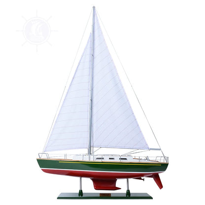 Old Modern Handicrafts Omega Yacht Sailboat Model America Cup - Model Made from Premium Wood - Exquisite Nautical Décor for Home & Office - 30.0L x 7.0W x 45.0H Inches