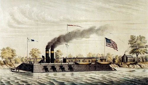 USS Carondelet Ironclad 36 inches Warship Ship Model