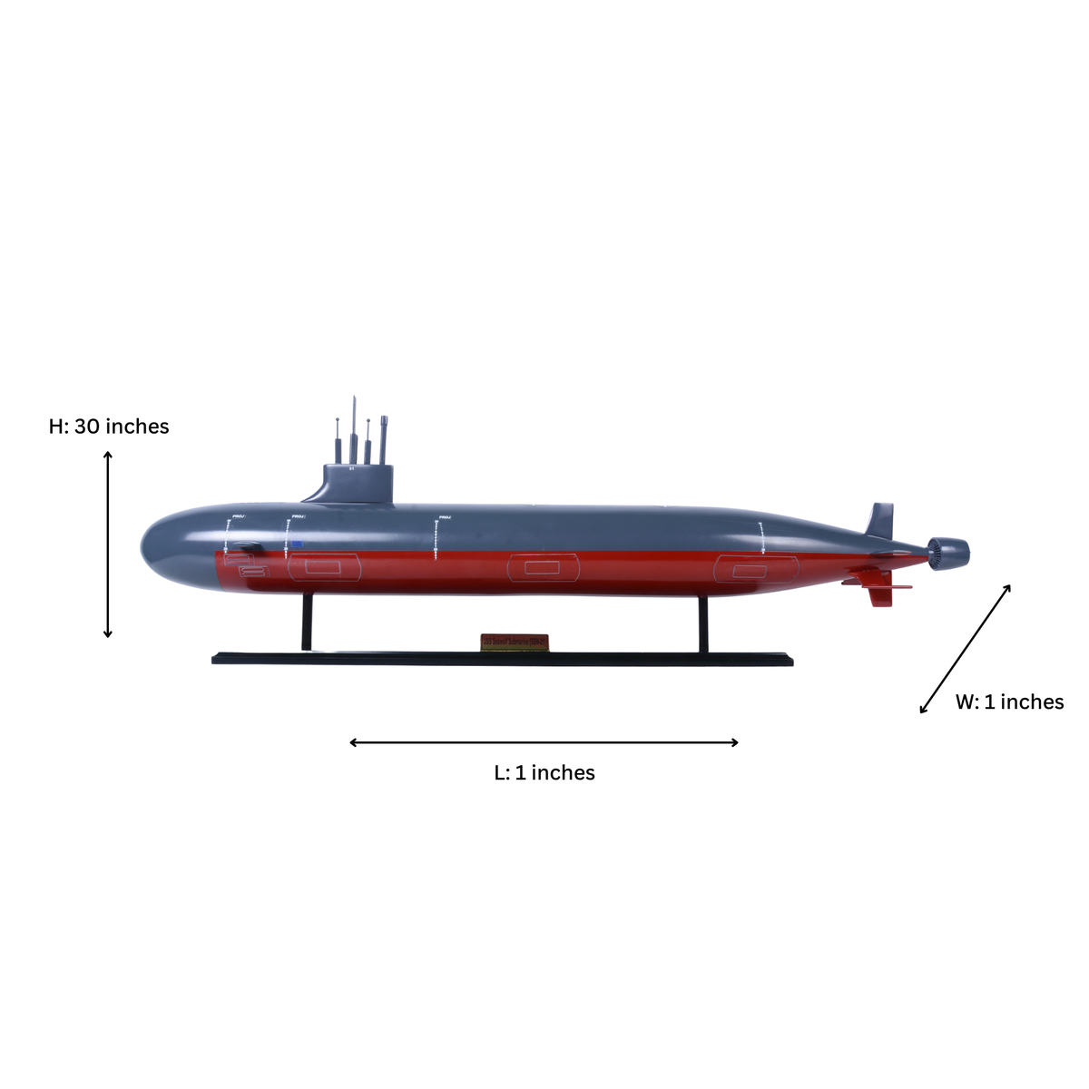 CM412 - USS Seawolf Submarine (SSN-21) 30 Inches Model