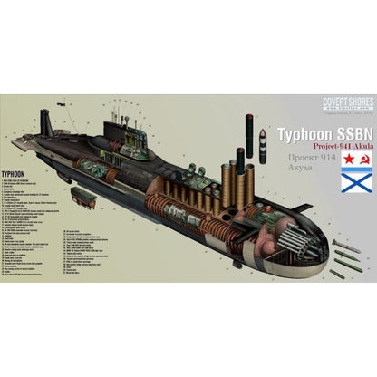 Russian Typhoon-Class Submarine (Project 941 Akula) 30 Inches Model