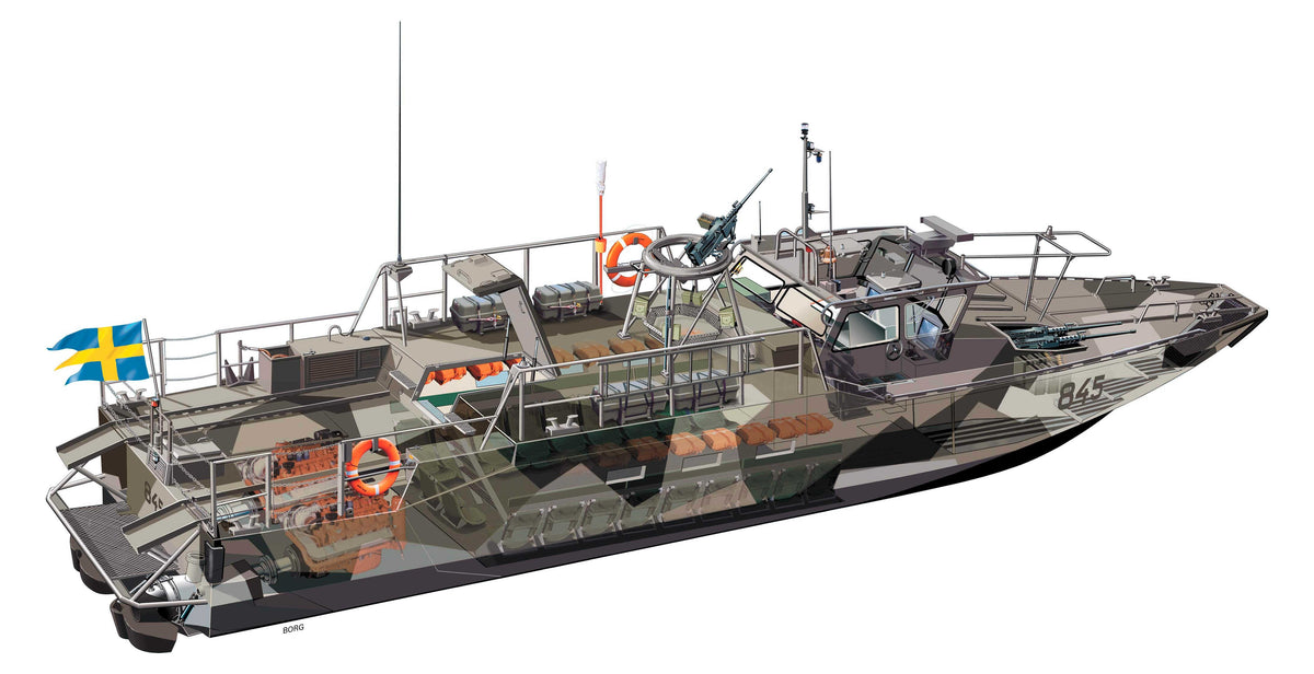 Combat Boat 90 30 Inches Ship Model