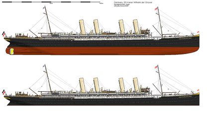 SS Kaiser Wilhelm der Grosse Ocean Liner 30 inches boat model