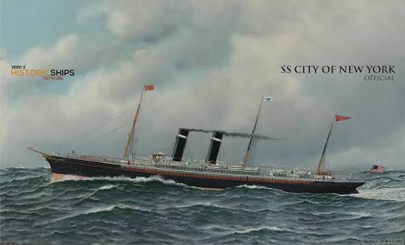 SS City of New York Ocean Liner 30 inches boat model
