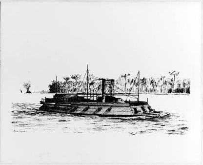 USS Carondelet Ironclad 36 inches Warship Ship Model
