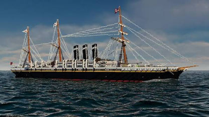 SS City of New York Ocean Liner 30 inches boat model