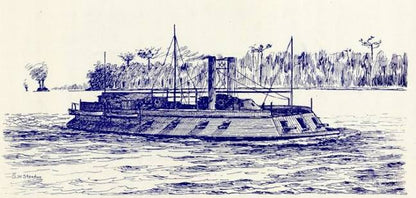 USS Carondelet Ironclad 36 inches Warship Ship Model