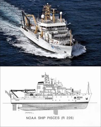NOAA Ship Pisces (R 102) 30 Inches Ship Model