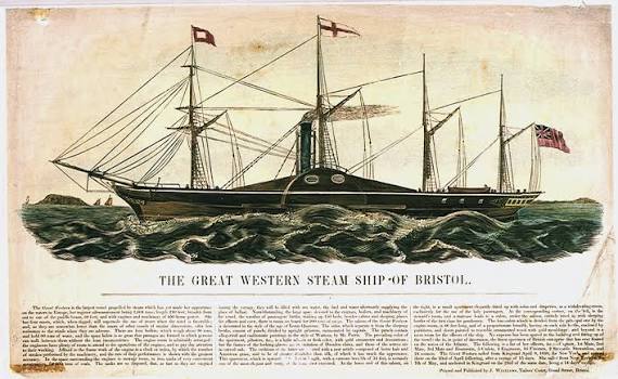 SS Great Western Steamship 30 inches boat model