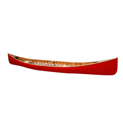 Red Wooden Canoe with Ribs 16ft
