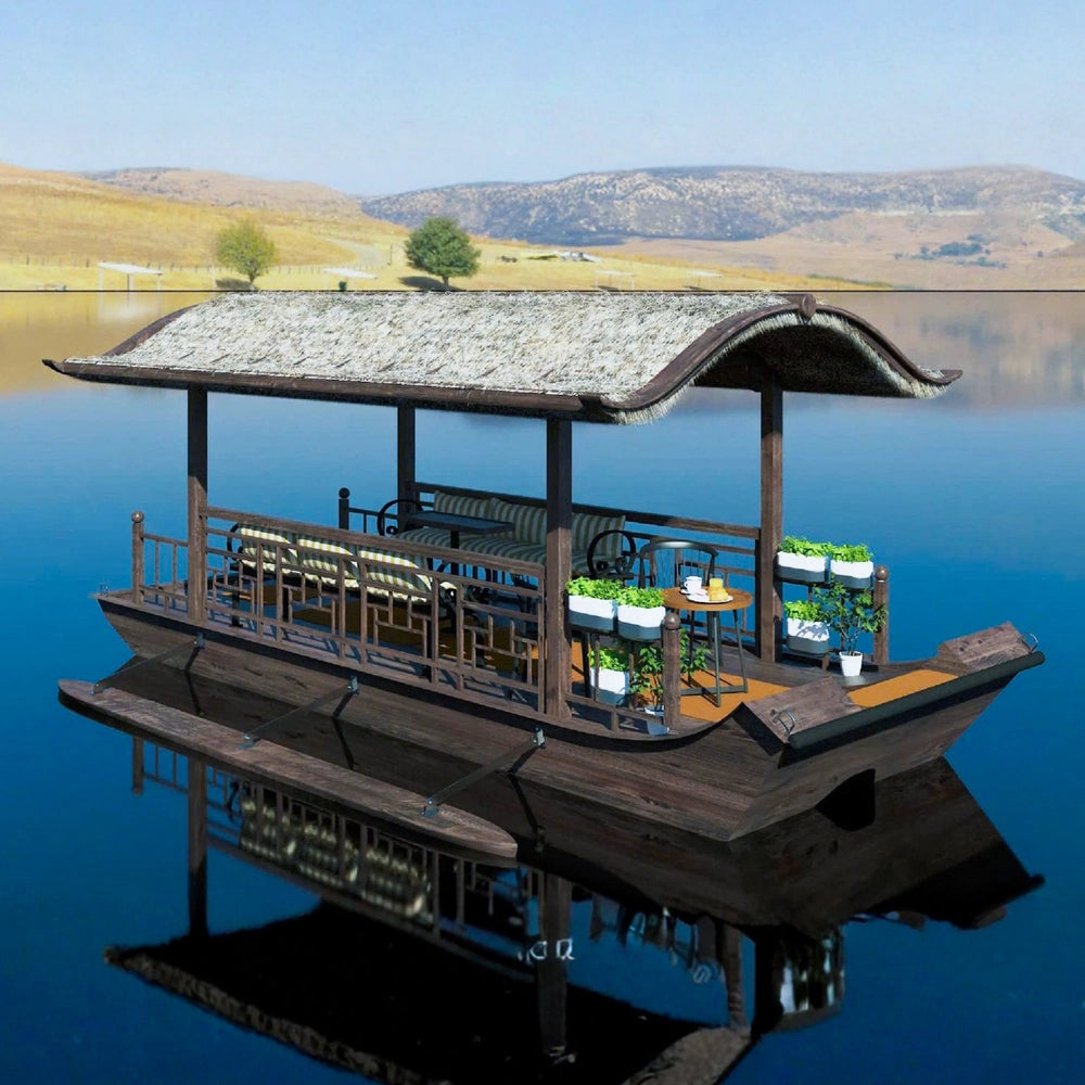 K240 - Composite gazebo houseboat with roof