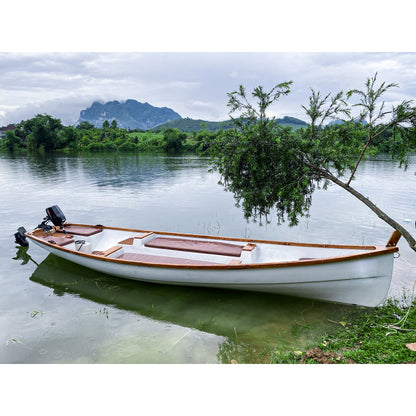 K241 - 18ft Composite Whitehall Row Boat w. Teak Gunwale