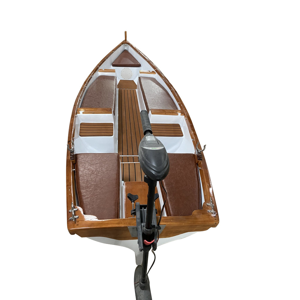 K241 - 18ft Composite Whitehall Row Boat w. Teak Gunwale