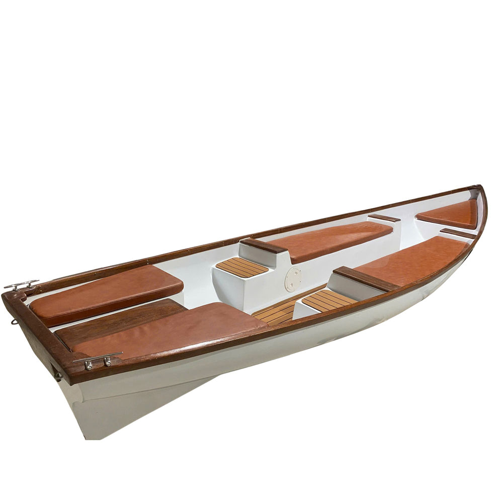 K241 - 18ft Composite Whitehall Row Boat w. Teak Gunwale
