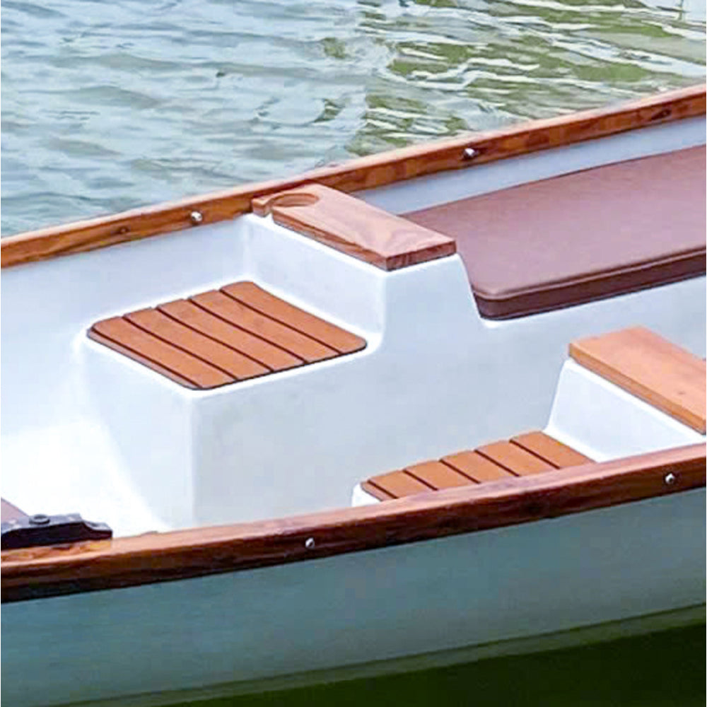 K241 - 18ft Composite Whitehall Row Boat w. Teak Gunwale