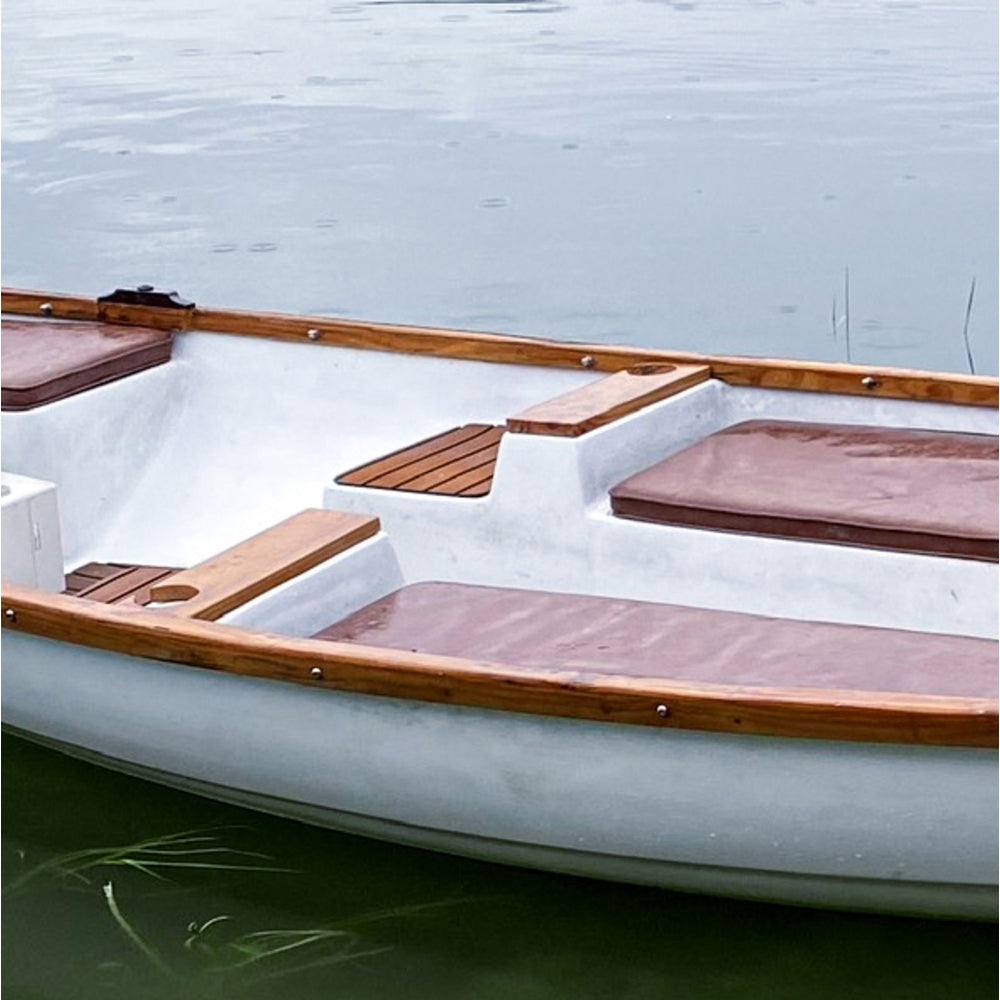 K241 - 18ft Composite Whitehall Row Boat w. Teak Gunwale