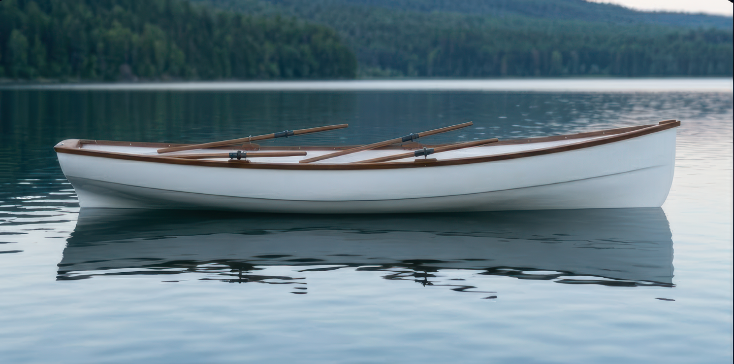 17ft Composite Whitehall Dinghy | Teak Accents & Classic Design