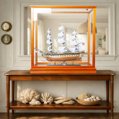 P006KD - Medium Tall Ship Display Case (Knock-Down)