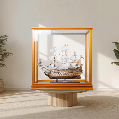 P006KD - Medium Tall Ship Display Case (Knock-Down)