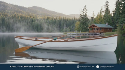 17ft Composite Whitehall Dinghy | Teak Accents & Classic Design
