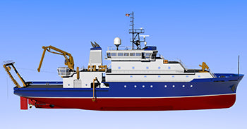 R/V Sally Ride Research 36 inches boat Model