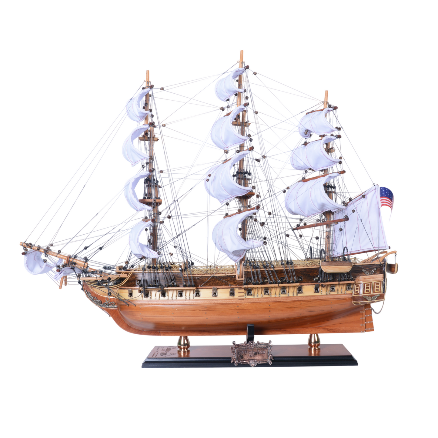 USS Constitution SINIRLI ÜRETİM Tam Eğri Yelkenler Sadece 100 Adet Üretildi
