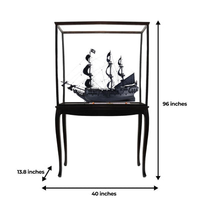 Black Pearl Pirate Ship Large With Floor Display Case