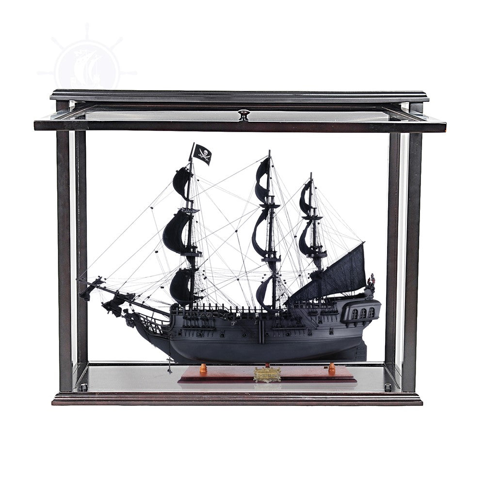 Bateau pirate Black Pearl taille moyenne avec vitrine à ouverture frontale