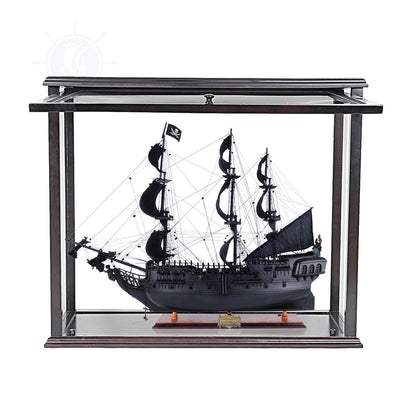 Bateau pirate Black Pearl taille moyenne avec vitrine à ouverture frontale