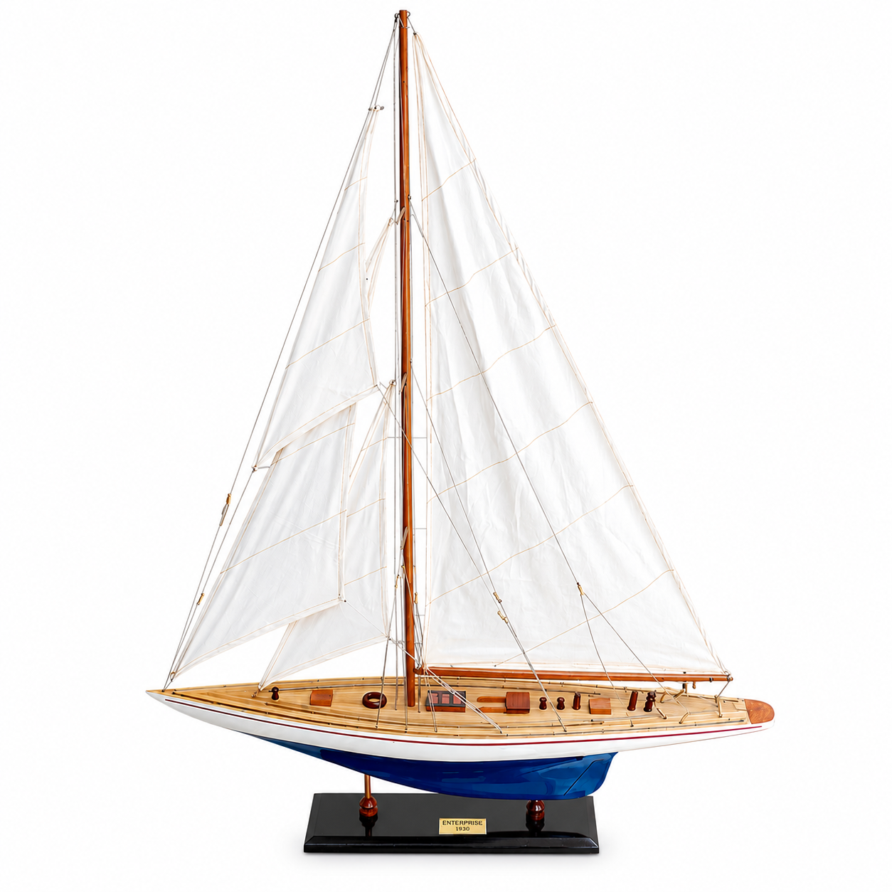 Enterprise Painted Large Sailboat Schooner Yacht Model
