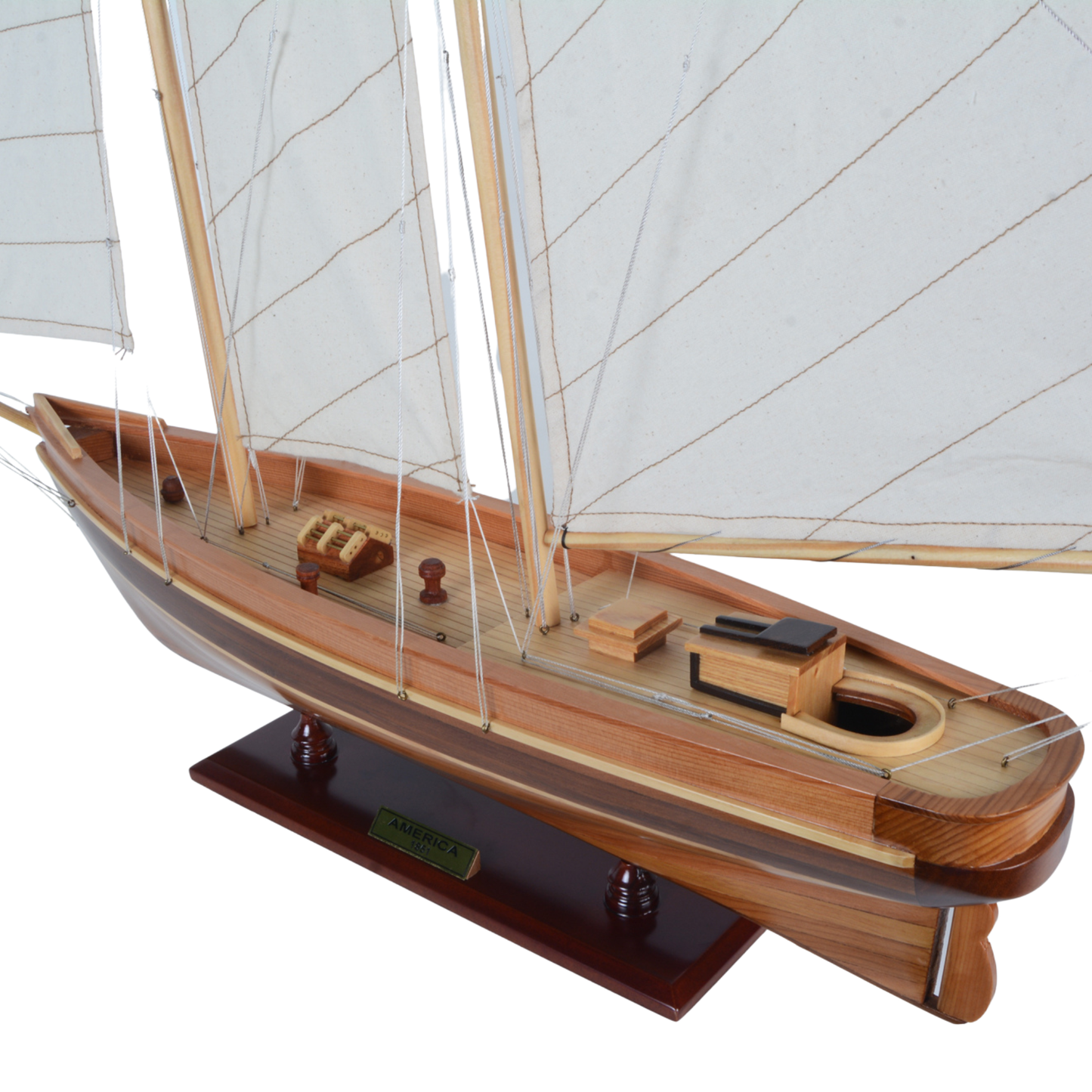 America Cup Racing Yacht Fully Assembled Model