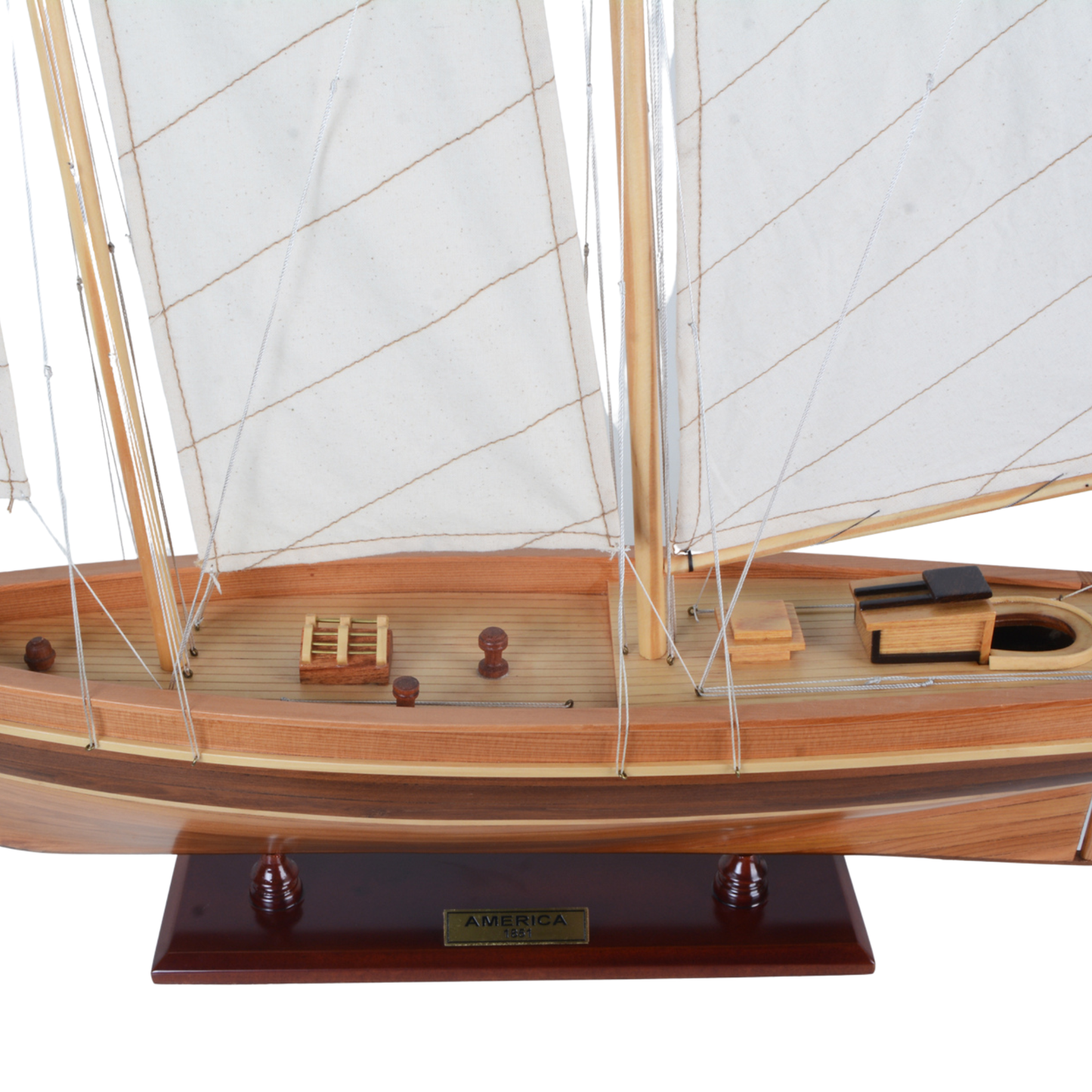 America Cup Racing Yacht Fully Assembled Model