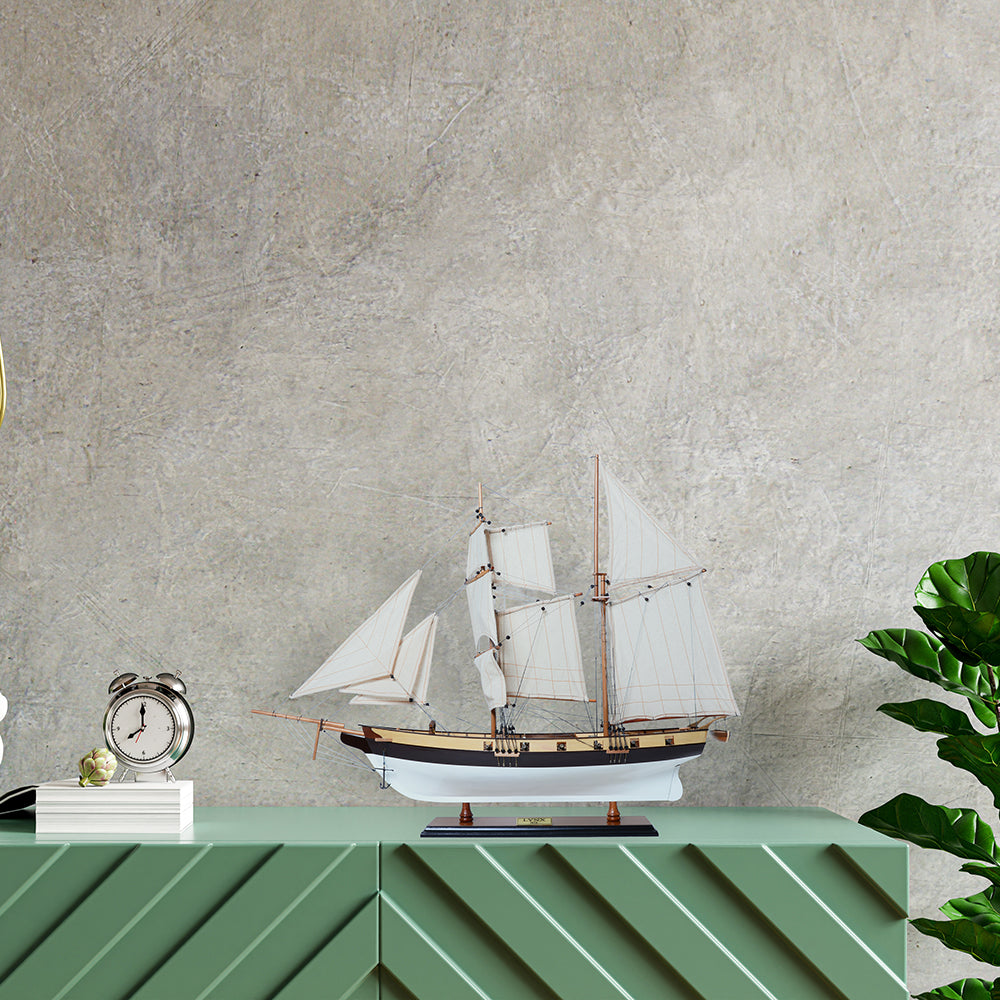 Lynx Painted Tall Ship Model Captain Line