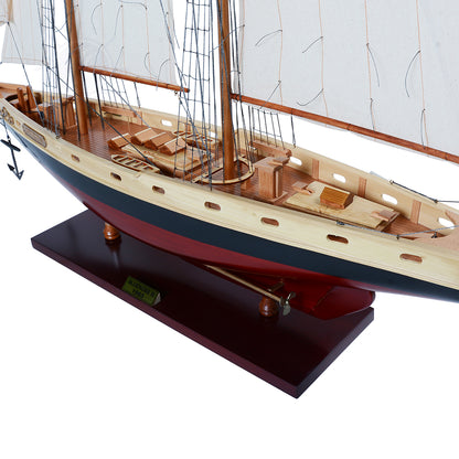 BLUENOSE II PAINTED MEDIUM Model Yacht | Museum-quality | Partially Assembled Wooden Ship Model