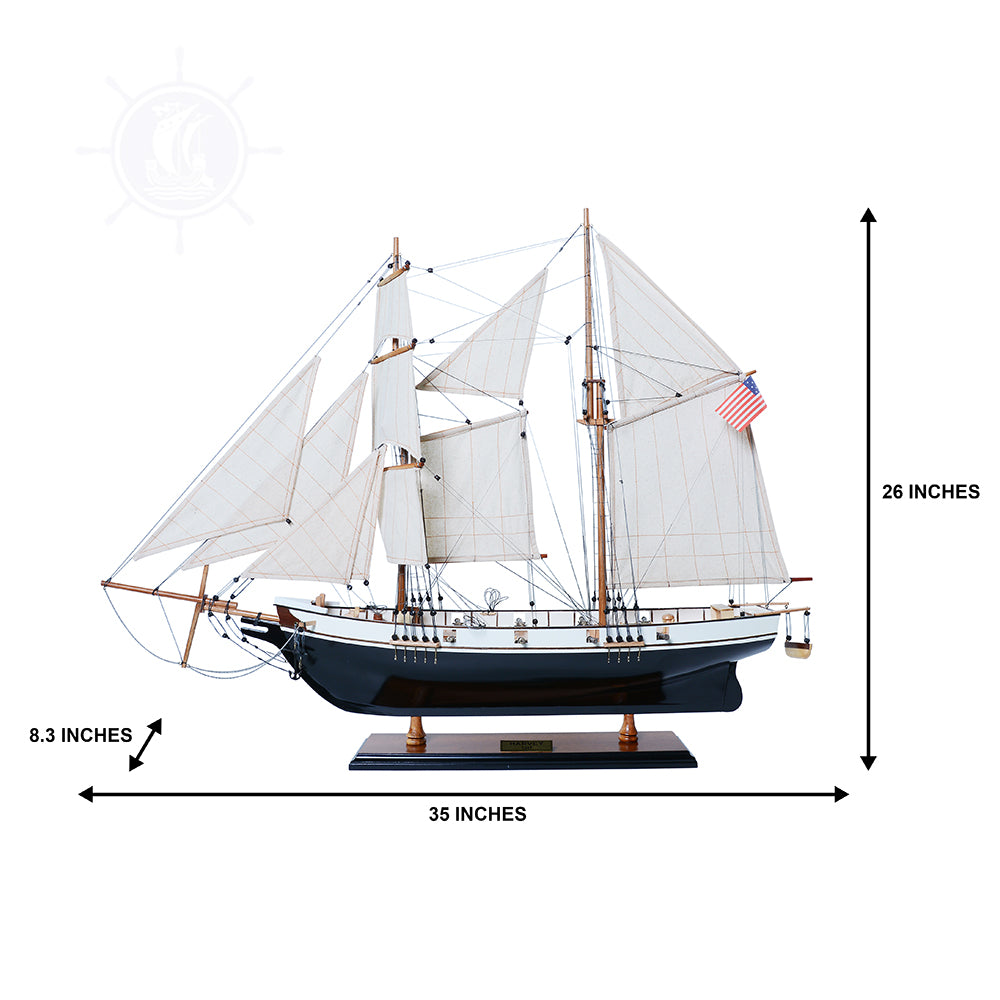 Harvey Painted Ship Model Captain Line