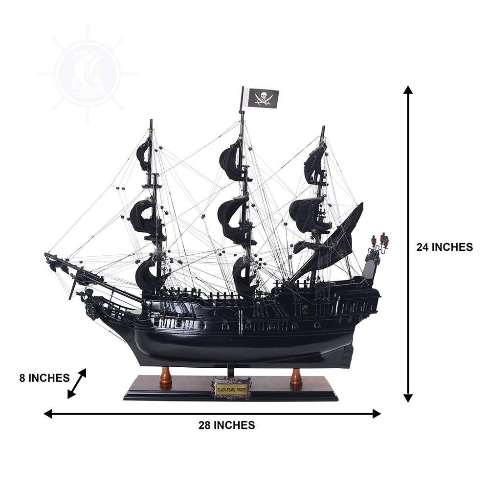 BLACK PEARL PIRATE SHIP MODEL MEDIUM