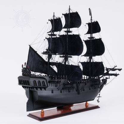 Bateau pirate Black Pearl taille moyenne avec vitrine à ouverture frontale