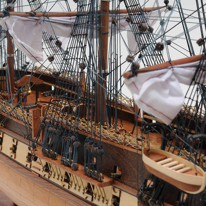 USS Constitution Large With Table Top Display Case