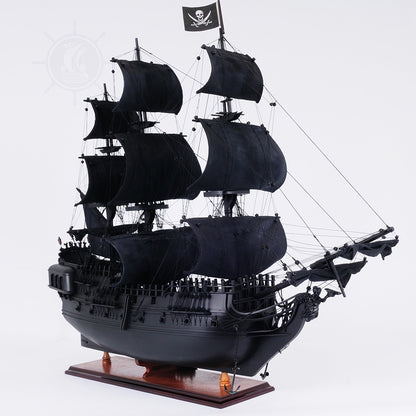 Black Pearl Pirate Ship Large With Table Top Display Case