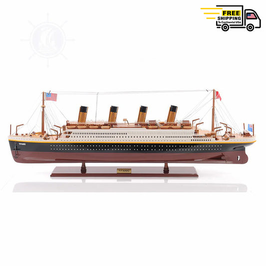 TITANIC CRUISE SHIP MODEL PAINTED LARGE | Museum-quality Cruiser| Fully Assembled Wooden Model Ship