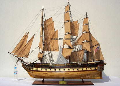 USS Constitution 56L With Display Case No Glass